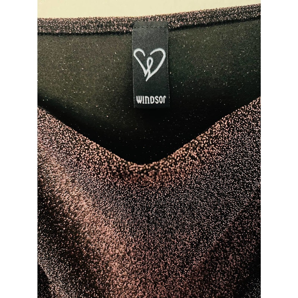 Windsor mauve glitter mini party dress size L - Picture 5 of 6